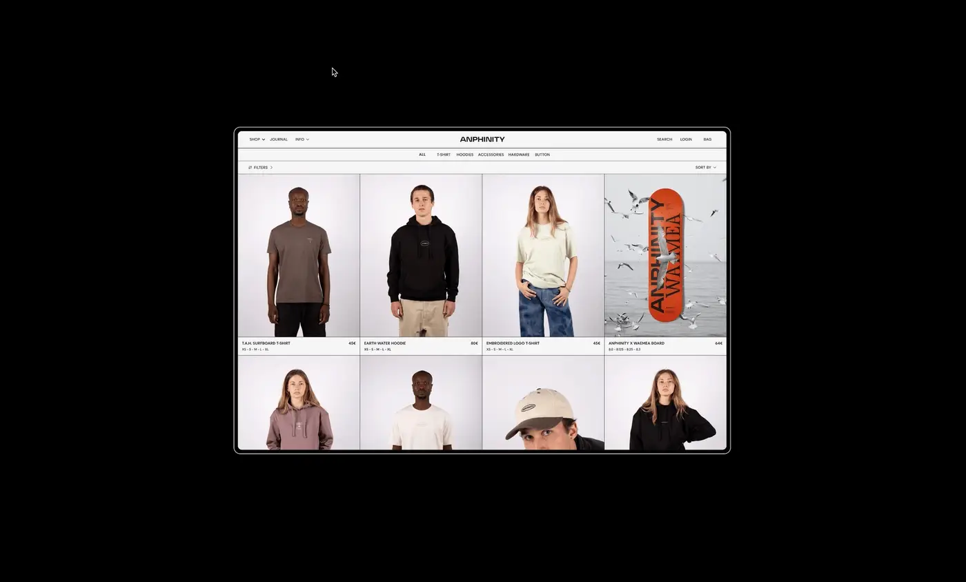 Anphinity Online Store — project image